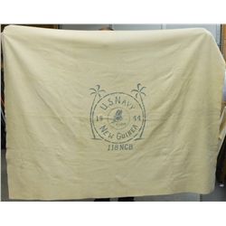 1944 U.S Navy Seabees Blanket New Guinea