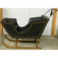 19th C Child's 2 Seat Sleigh w/ Bells