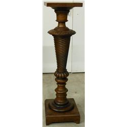 19th C European Hand Turned Pedestal