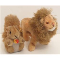 Steiff Leo Lion and Possy Squirrel