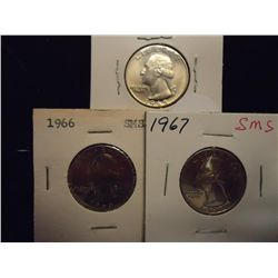 1965,66 & 67 SMS WASHINGTON QUARTERS (UNC)