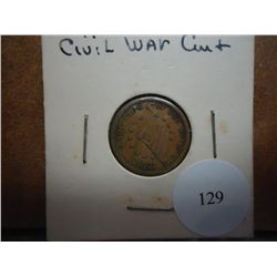 1863 CIVIL WAR TOKEN "ARMY AND NAVY" XF