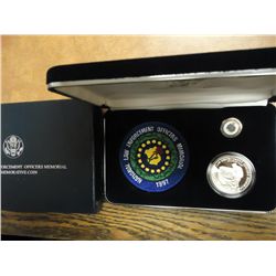1997-P PROOF LAW ENFORCEMENT INSIGNIA SET SILVER $