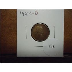 1922-D LINCOLN CENT (FINE)