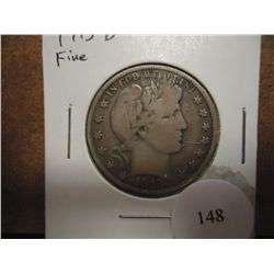 1913-D BARBER HALF DOLLAR FINE