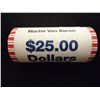 Image 1 : $25 ROLL OF 2008 MARTIN VAN BUREN DOLLARS (UNC)