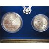 Image 2 : 1986 LIBERTY 2 COIN SET UNC HALF DOLLAR & SILVER $