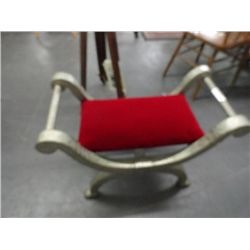 Oriental Red Padded Bench