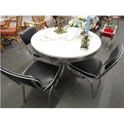 Retro "50's" Style Round Dinette w/4 Chairs
