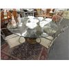 Image 1 : Glass Top Dining Room Table w/4 Chairs