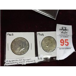 2-Pack of Silver Kennedy Half Dollars