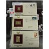 Image 1 : 3-Pack of Collector's Gold Layered Stamps Also w/First Day Issue Stamps