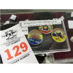 3-Pack of Colorized Collector State Quarters