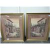 Image 1 : 2 Framed Cottage Prints - 2 Times the Money - Each measure 31 1/2 x 25 1/2" Frame Size