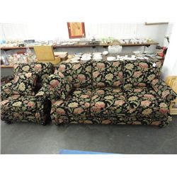 Flower Pattern Sofa & Chair