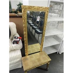 Guilded Mirror & Stool