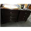 Image 2 : Mahogany High & Lo Boy Dresser Set - Finish Has Chips & Scratches