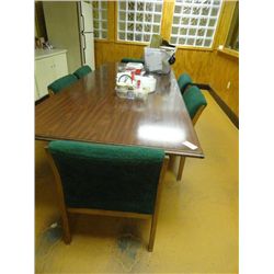 Mahogany Conference Table w/6 Chairs