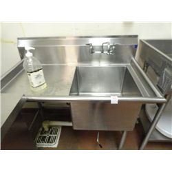 4' S/S Sink w/Drain Board