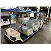 Image 1 : Yamaha 8-Pass. Gas Golf Cart w/Split Front Window & Safety Strobe (Blue Top)