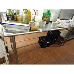 6' S/S Bullnose Table w/Backsplash