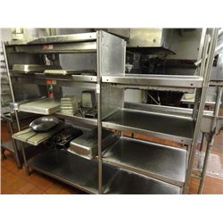 S/S 5 Shelf Rack w/Food Warmers