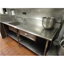 8' S/S Pot Sink w/Storage