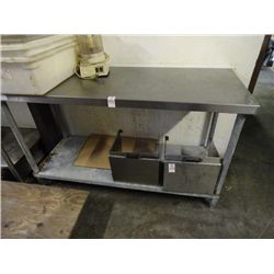 S/S 5' Table w/Undershelf