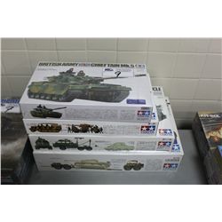 LOT OF 4 -1/35 SCALE TAMIYA MILITARY TANK MODELS NEW IN THE BOX