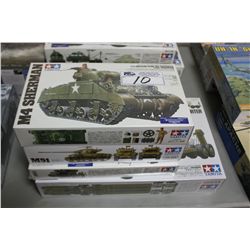 LOT OF 4 -1/35 SCALE TAMIYA MILITARY TANK MODELS NEW IN THE BOX