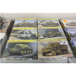 LOT OF 6 -1/35 SCALE DRAGON MILITARY TANK MODELS NEW IN THE BOX