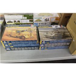 LOT OF 6 -1/35 SCALE ITALERI MILITARY TANK MODELS NEW IN THE BOX