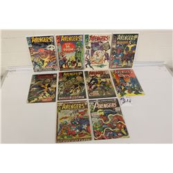 AVENGERS LOT - 10 COMICS - LOW-MID GRADE - #'S 23, 25, 26, 33, 34, 41, 42, 78, 93, 126