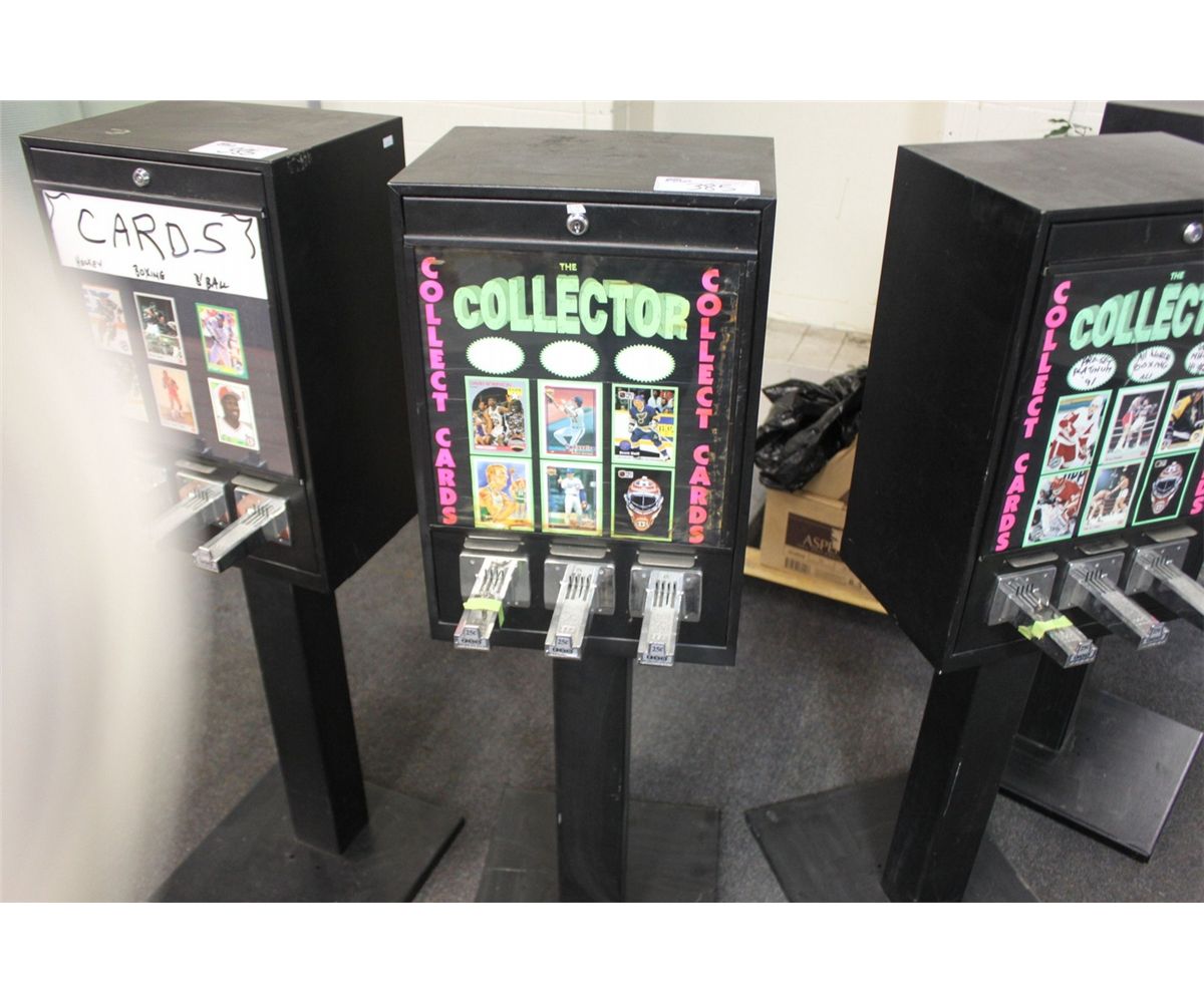 COIN OPERATED SPORTS CARD VENDING MACHINE- NEVER COMMERCIALLY USED OVER ...