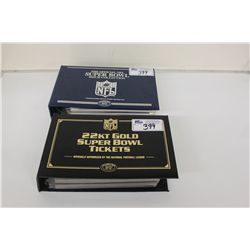 2 BINDERS OF NFL SUPERBOWL MEMORABILIA