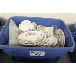 RUBBERMAID CONTAINER CONTAINING ASSORTED BONE CHINA