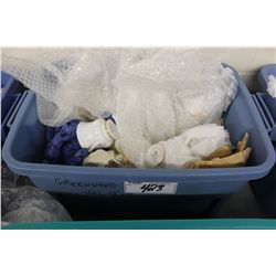 RUBBERMAID CONTAINER CONTAINING ASSORTED BONE CHINA