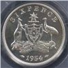 Image 3 : 1954 Sixpence PCGS MS61
