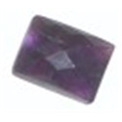 13.45 CARAT NATURAL AMETHYST *HUGE* RECTANGLE DIAMOND CUT & FACETED *MINED IN AFRICA* UNTREATED!!