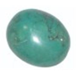 16.70 CARAT NATURAL TURQUIOSE *HUGE* OVAL CABACHAN CUT & FACETED *MINED IN TIBBET* UNTREATED!!