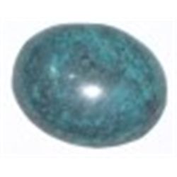 18.05 CARAT NATURAL TURQUIOSE *HUGE* OVAL CABACHAN CUT & FACETED *MINED IN TIBBET* UNTREATED!!