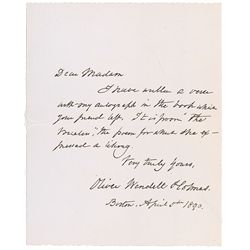 Oliver Wendell Holmes, Sr