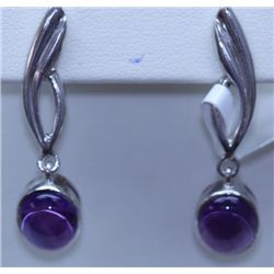 26.25 CTW AMETHYST EARRING .925 STERLING SILVER