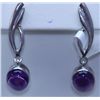 Image 1 : 26.25 CTW AMETHYST EARRING .925 STERLING SILVER