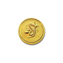 Australian Lunar Gold Twentieth Ounce Gold 2001 Snake