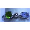 Image 1 : GREEN, LAVANDER AND CZ RING