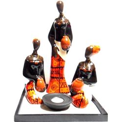 DECORATIVE GREEK WOMEN CANDLE SET