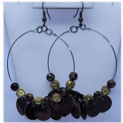 47.90 CTW CHOCOLATE EARRING STERLING SILVER