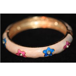 MULTICOLOR AND CZ BRASS BANGLE