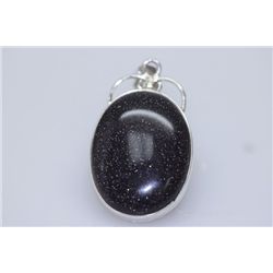 NATURAL 48.00 CTW SEMIPRECIOUS OVAL CUT PENDANT .925 ST